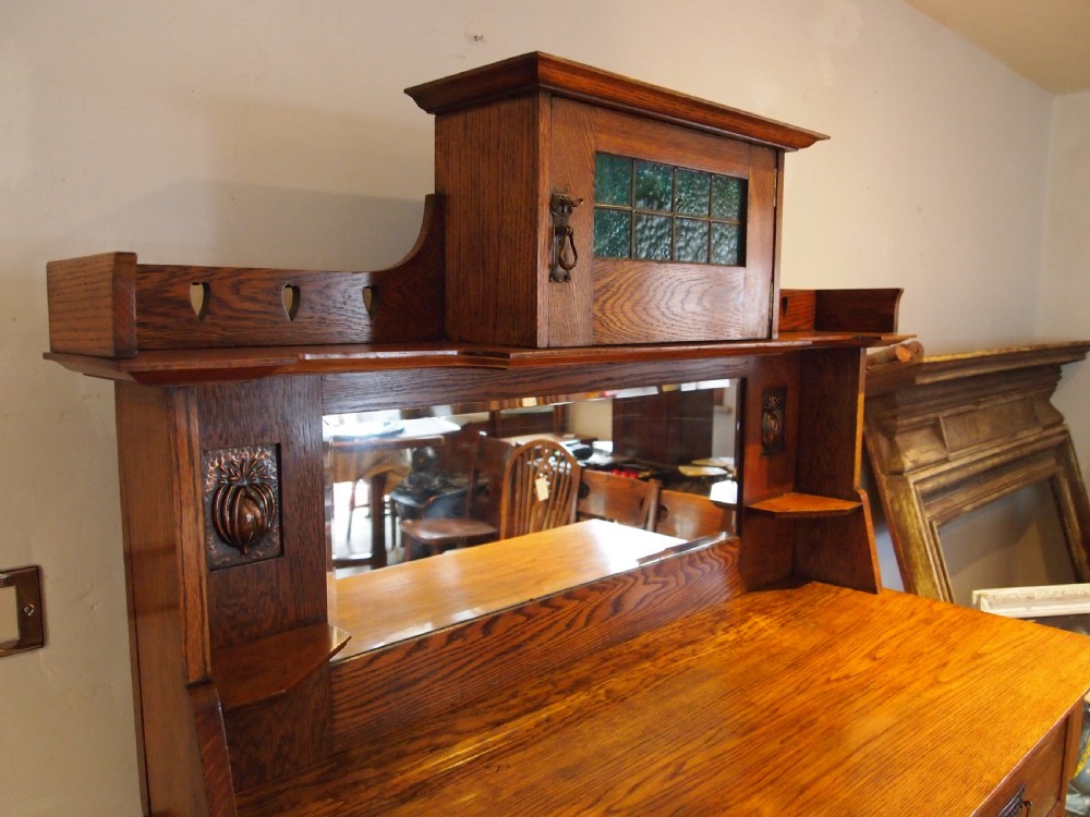Sideboard dresser stunning Arts and Crafts Oak c1900 View II