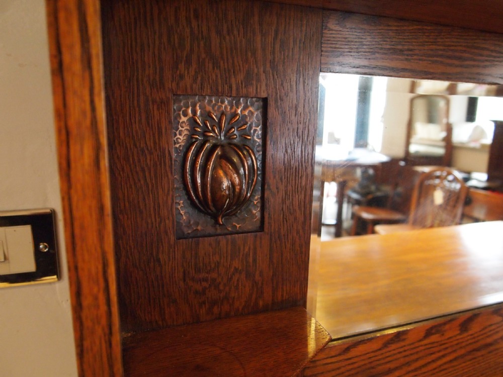 Sideboard dresser stunning Arts and Crafts Oak c1900 View IV