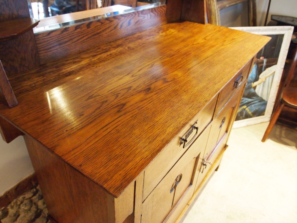 Sideboard dresser stunning Arts and Crafts Oak c1900 View XII