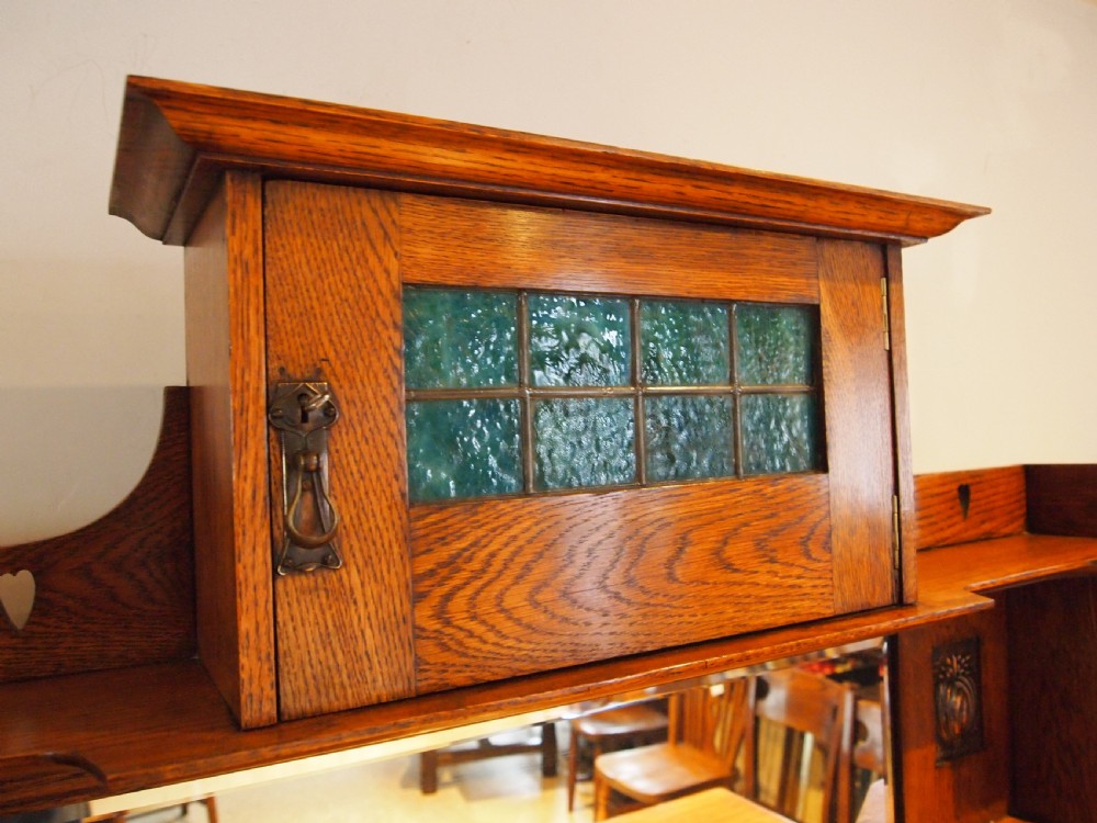 Sideboard dresser stunning Arts and Crafts Oak c1900 View XIV