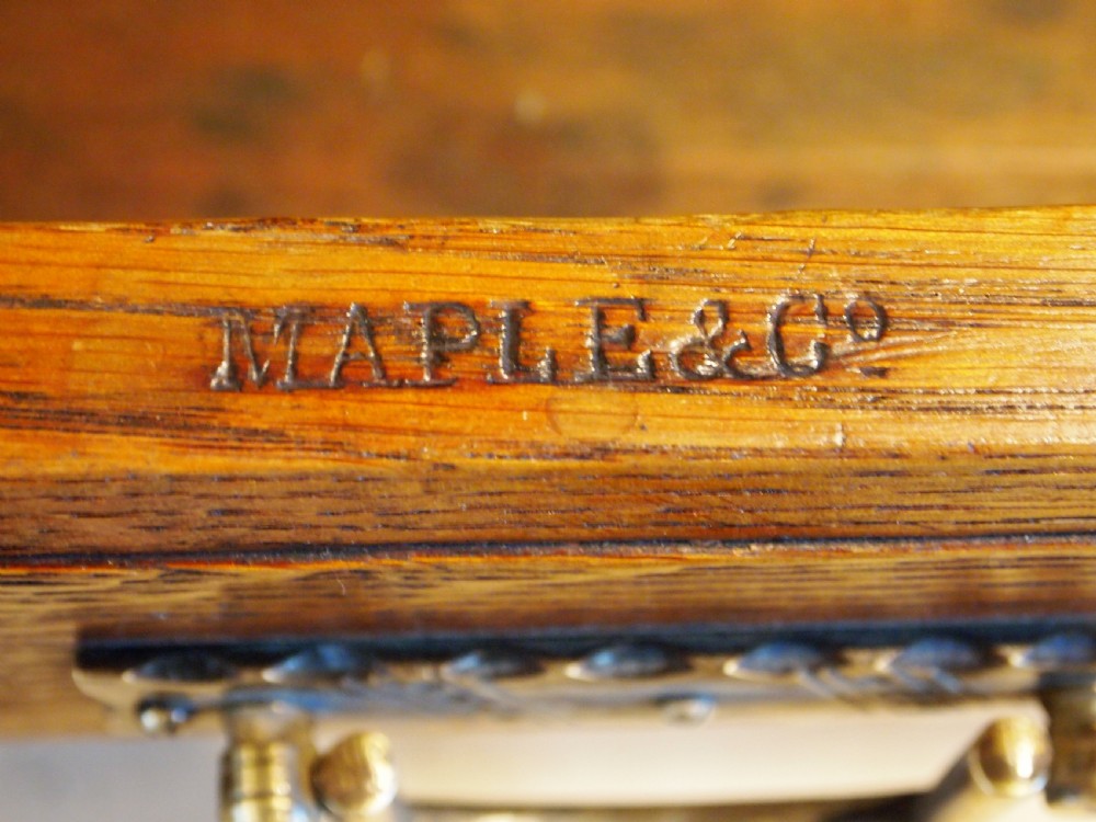 Desk wonderful Arts and Crafts Victorian Oak by Maple & Co c1890 View III