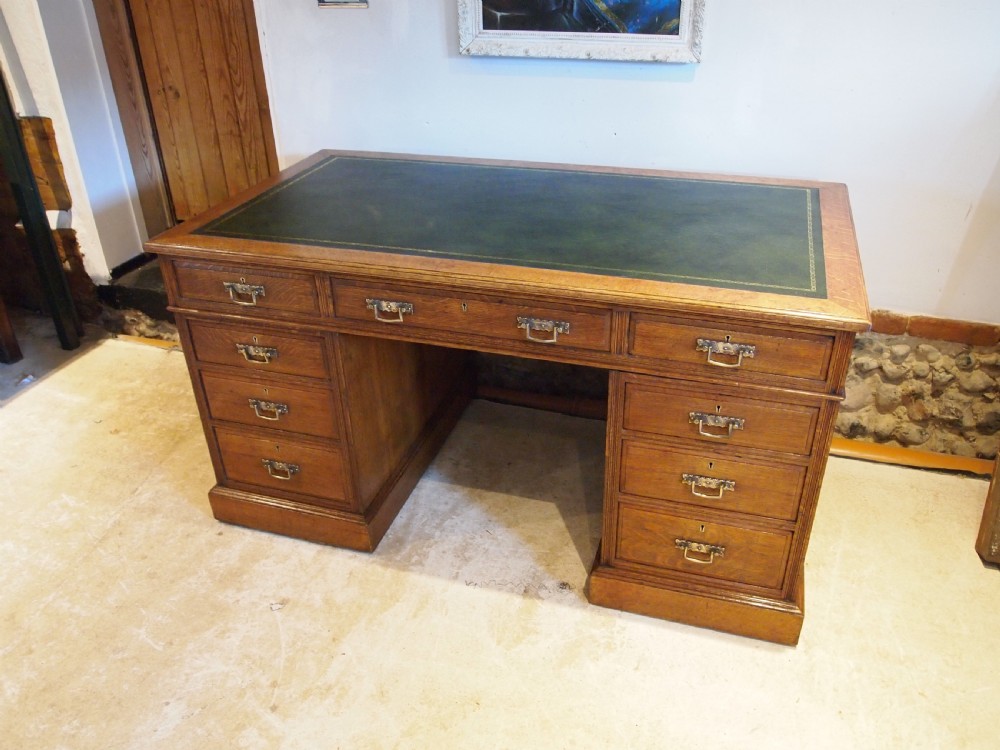 Desk wonderful Arts and Crafts Victorian Oak by Maple & Co c1890 View V