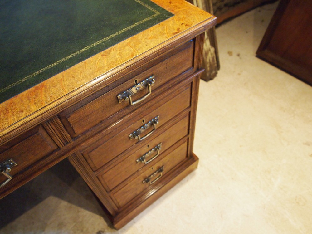 Desk wonderful Arts and Crafts Victorian Oak by Maple & Co c1890 View VIII