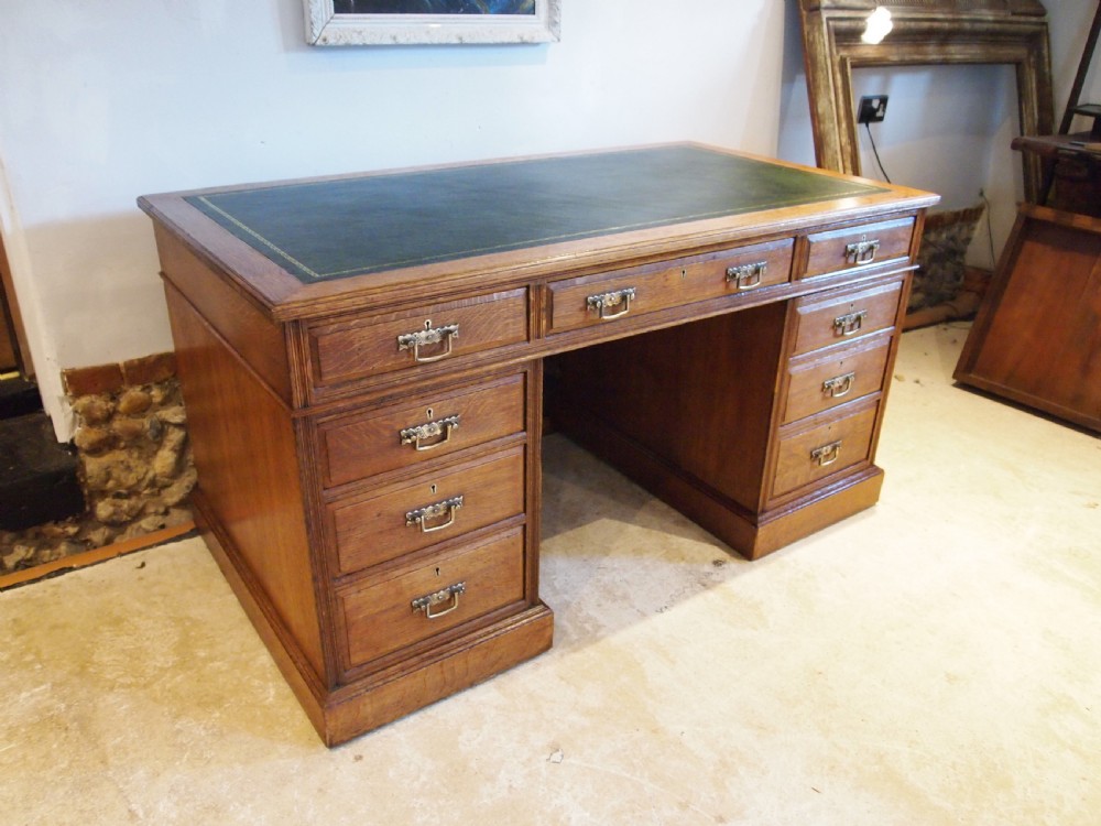 Desk wonderful Arts and Crafts Victorian Oak by Maple & Co c1890 View XIII