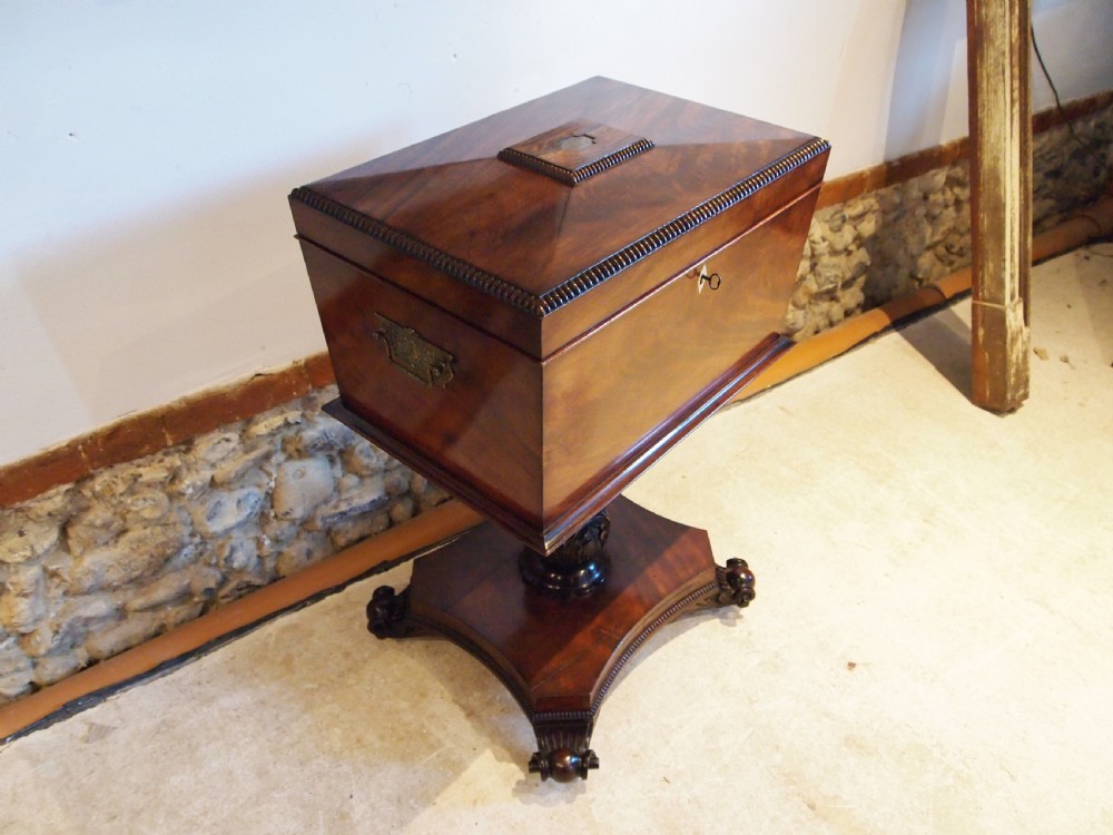 Work table outstanding sewing Fine Regency Mahogany c1820 View IX