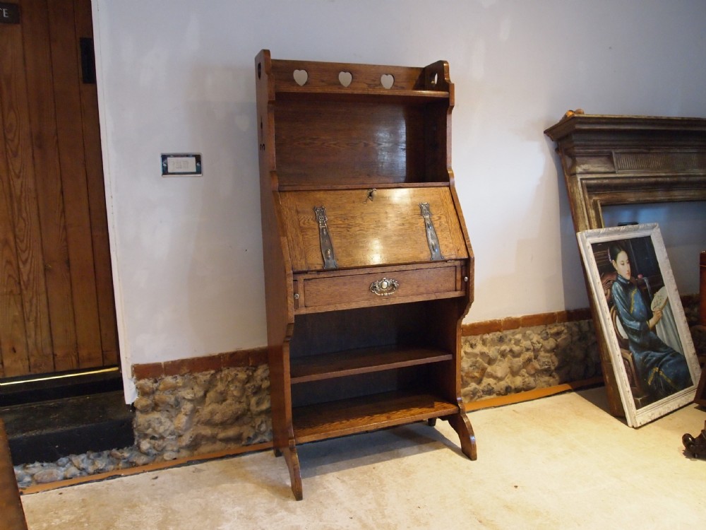 Bookcase bureau Arts and Crafts Oak c1900