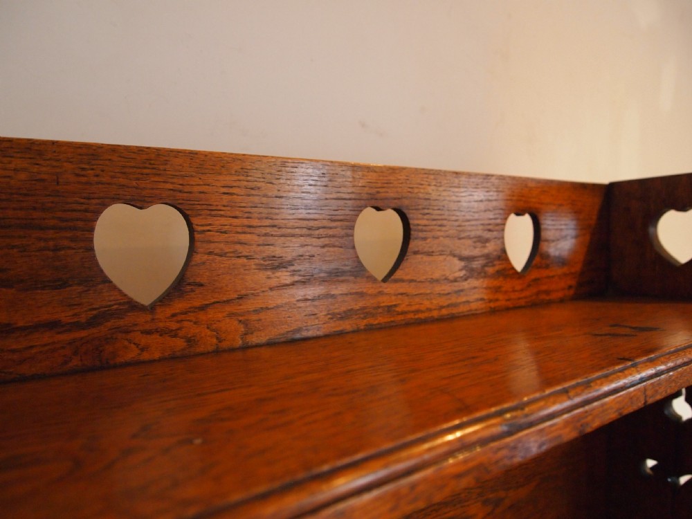 Bookcase bureau Arts and Crafts Oak c1900 View II