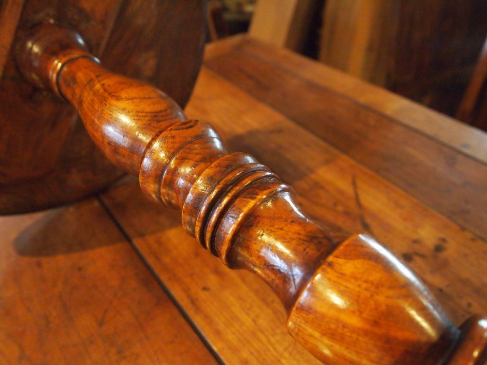 Table very rare Wych or Burr Elm hall side lamp George III c1800 View III