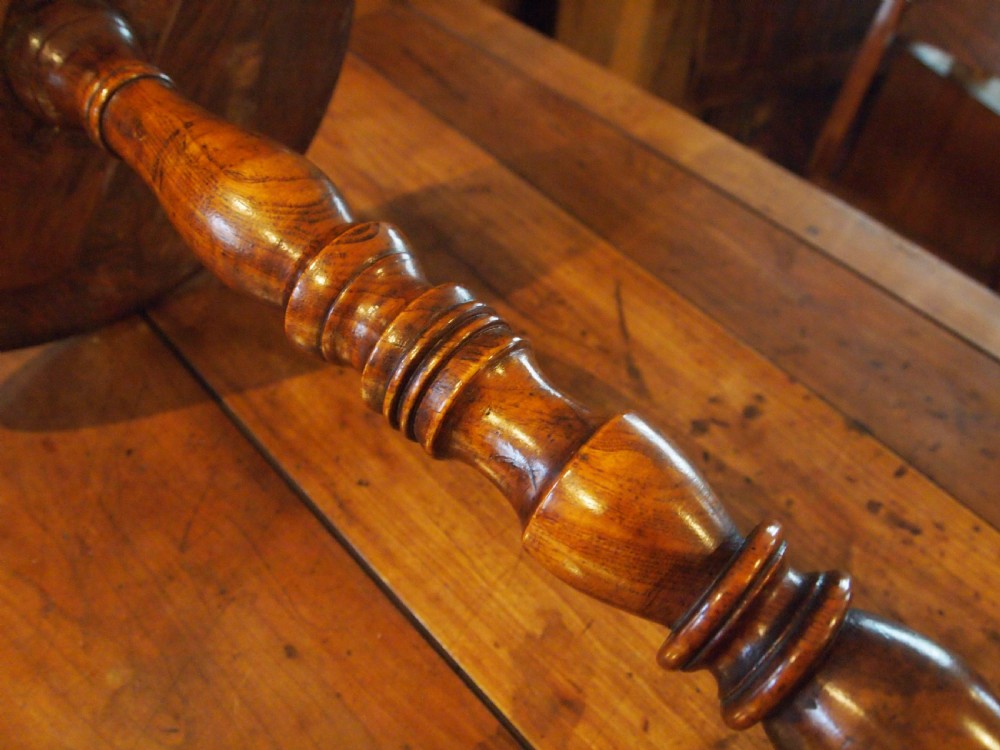 Table very rare Wych or Burr Elm hall side lamp George III c1800 View IX