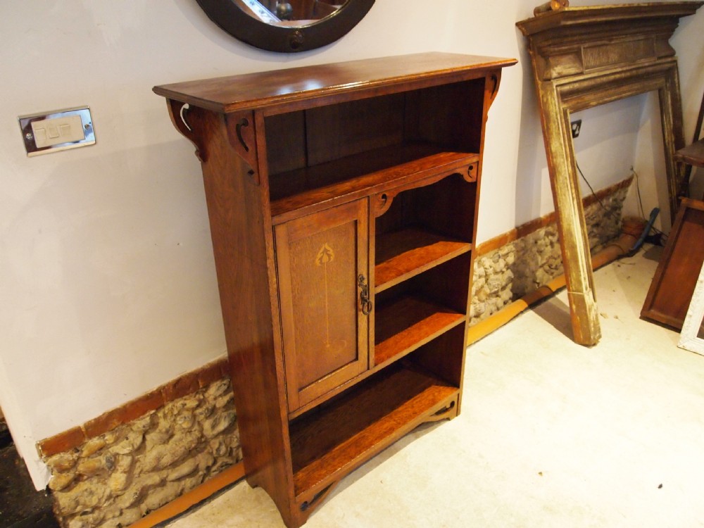 Bookcase Arts and Crafts Oak c1900 View VI