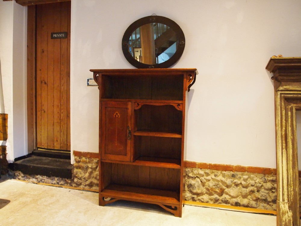 Bookcase Arts and Crafts Oak c1900 View VIII