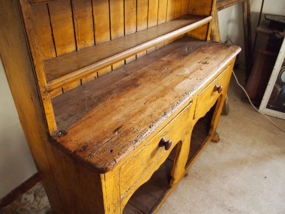 Dresser Pine Victorian original paint c1850 View VI