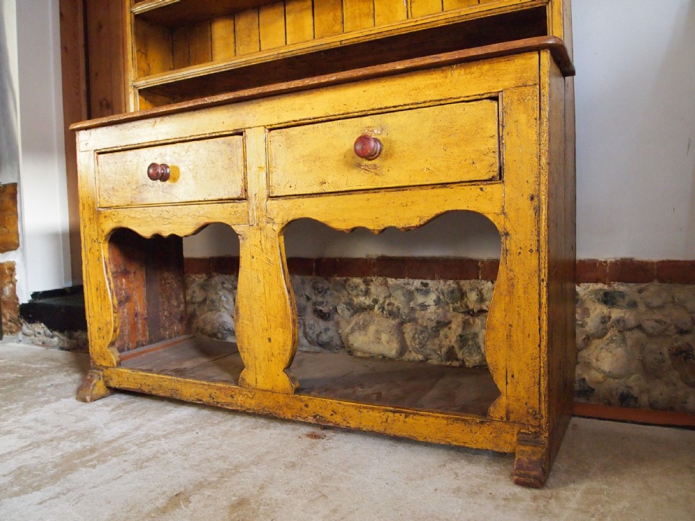 Dresser Pine Victorian original paint c1850 View VII