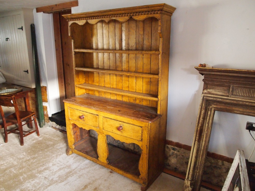 Dresser Pine Victorian original paint c1850 View IX