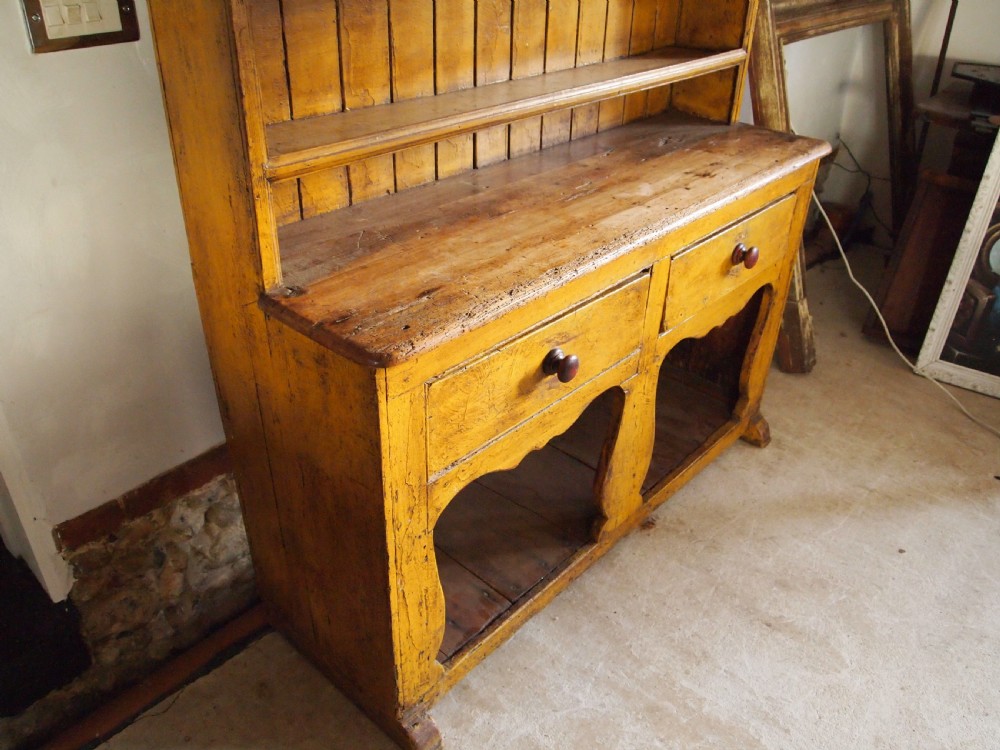 Dresser Pine Victorian original paint c1850 View XIII
