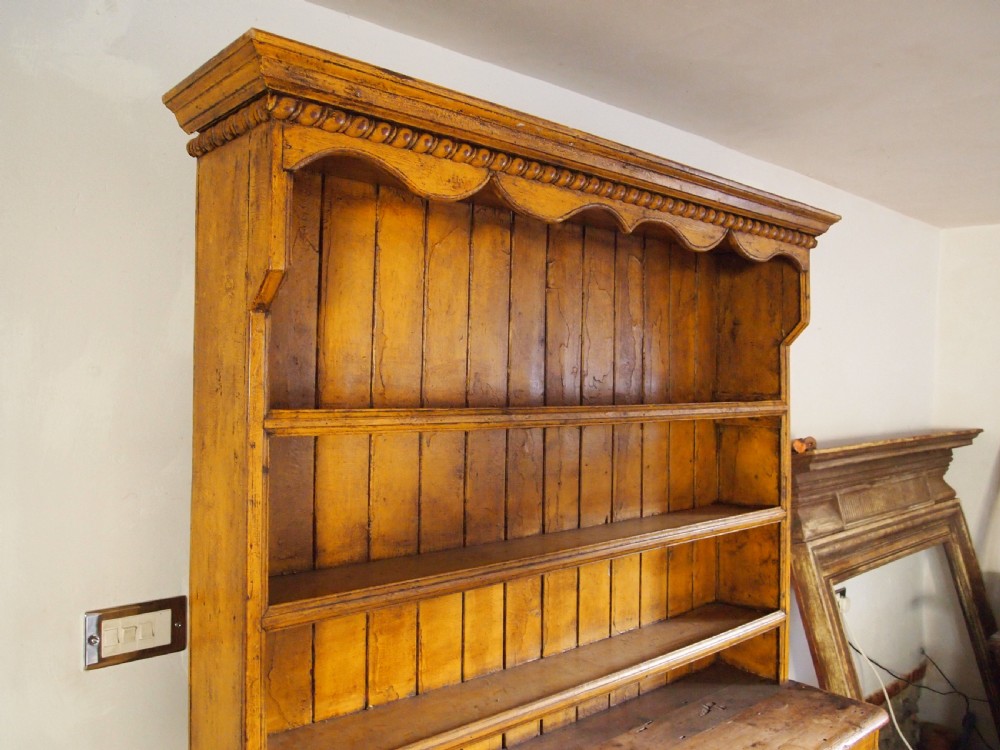 Dresser Pine Victorian original paint c1850 View XV