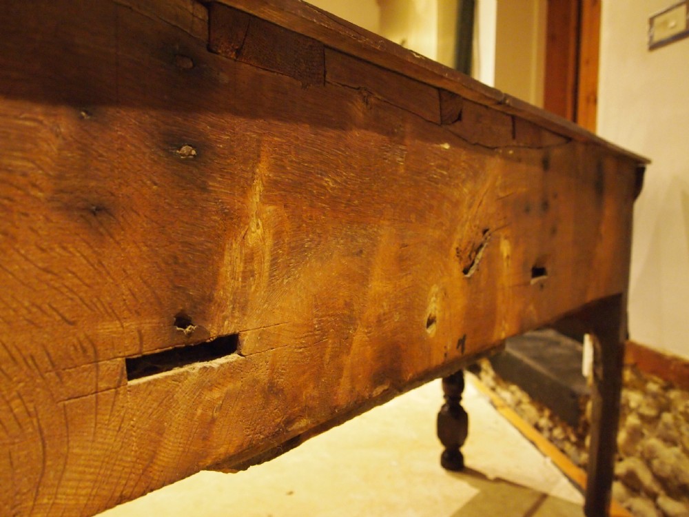 Dresser rare outstanding Charles II Oak server sideboard c1680 View IX