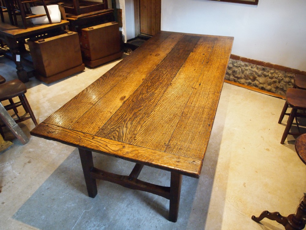 Table stunning English Oak Refectory farmhouse dining provenance c1780