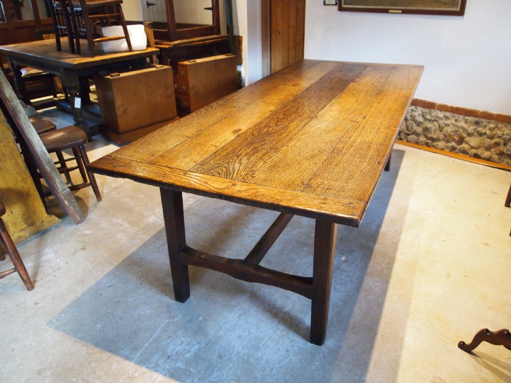 Table stunning English Oak Refectory farmhouse dining provenance c1780 View VIII