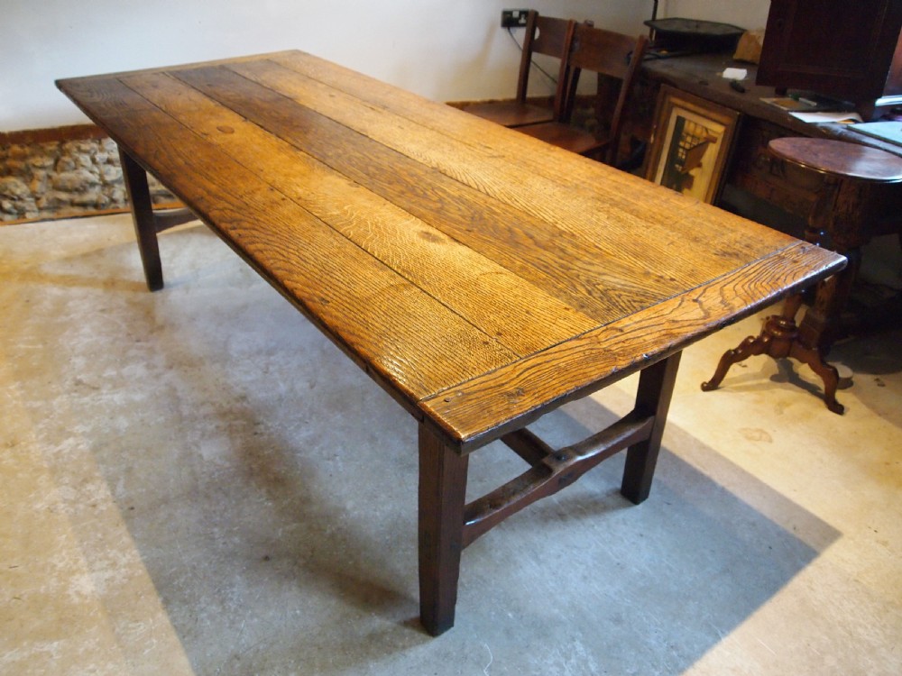 Table stunning English Oak Refectory farmhouse dining provenance c1780 View IX