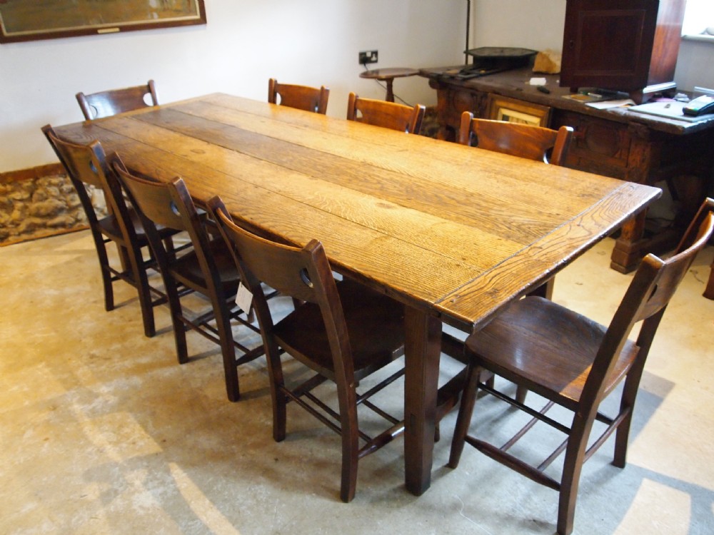 Table stunning English Oak Refectory farmhouse dining provenance c1780 View XII