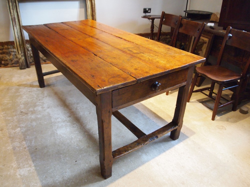 Table French Oak and Pine refectory Farmhouse dining table c1800