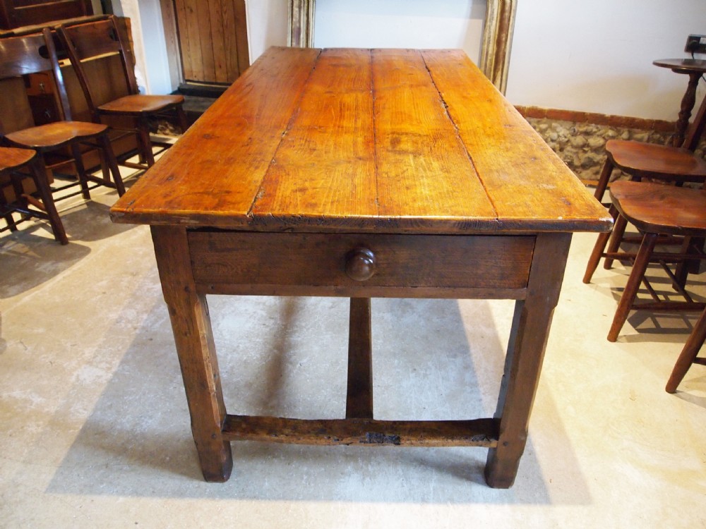 Table French Oak and Pine refectory Farmhouse dining table c1800 View IV