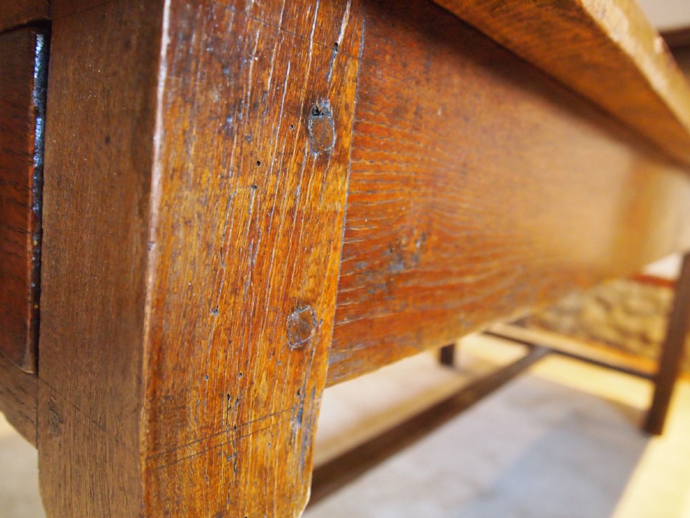 Table French Oak and Pine refectory Farmhouse dining table c1800 View V