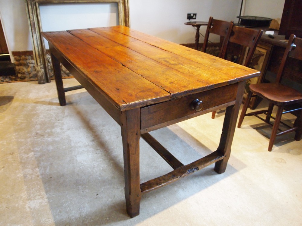 Table French Oak and Pine refectory Farmhouse dining table c1800 View VI