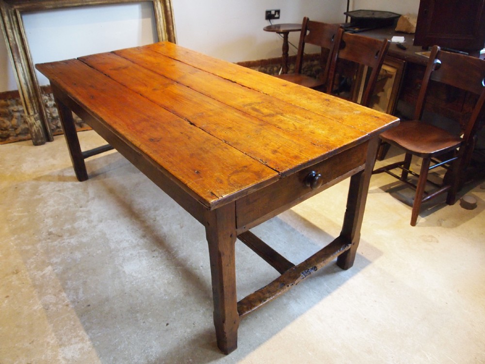 Table French Oak and Pine refectory Farmhouse dining table c1800 View IX