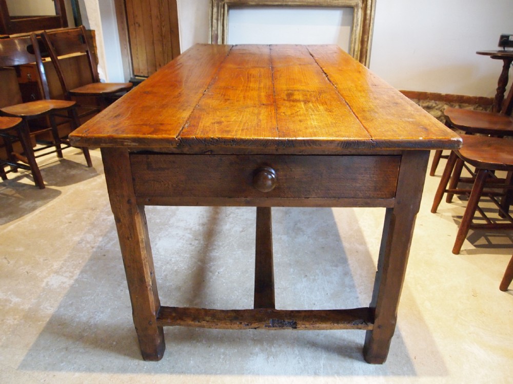 Table French Oak and Pine refectory Farmhouse dining table c1800 View X