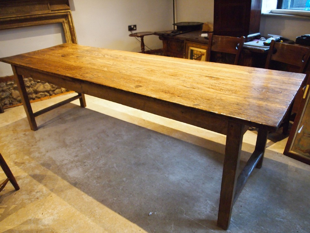 Table outstanding refectory dining George III Oak farmhouse c1800 View V