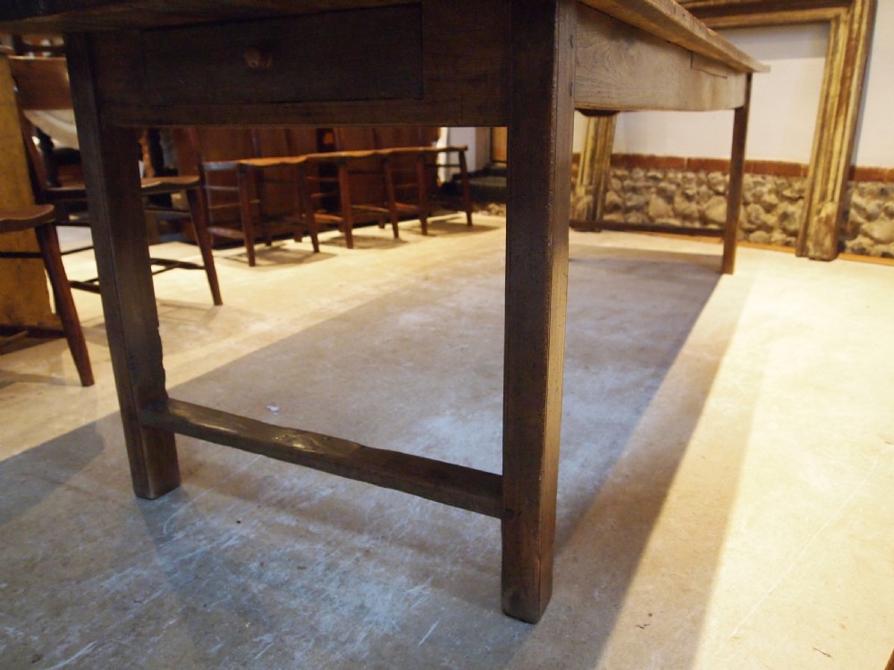 Table outstanding refectory dining George III Oak farmhouse c1800 View VI