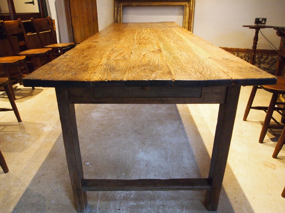 Table outstanding refectory dining George III Oak farmhouse c1800 View VIII