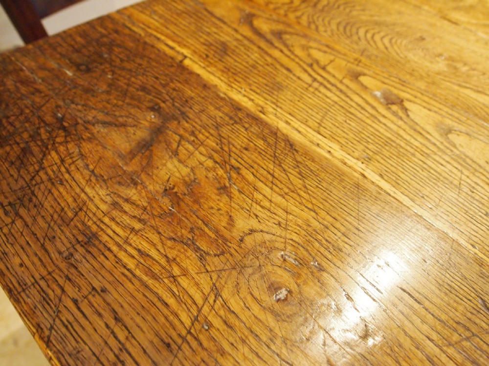 Table outstanding refectory dining George III Oak farmhouse c1800 View X