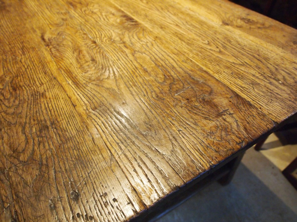 Table outstanding refectory dining George III Oak farmhouse c1800 View XI