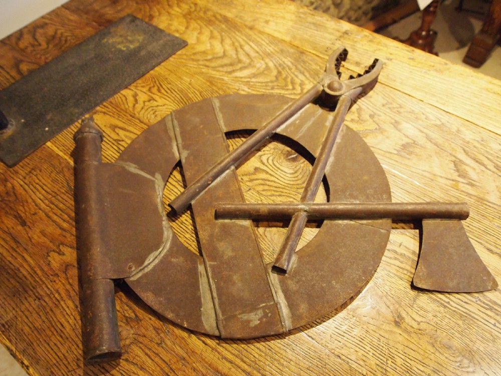 Weather Vane Quincaillerie Shop sign French metal folk art c1890 View VI