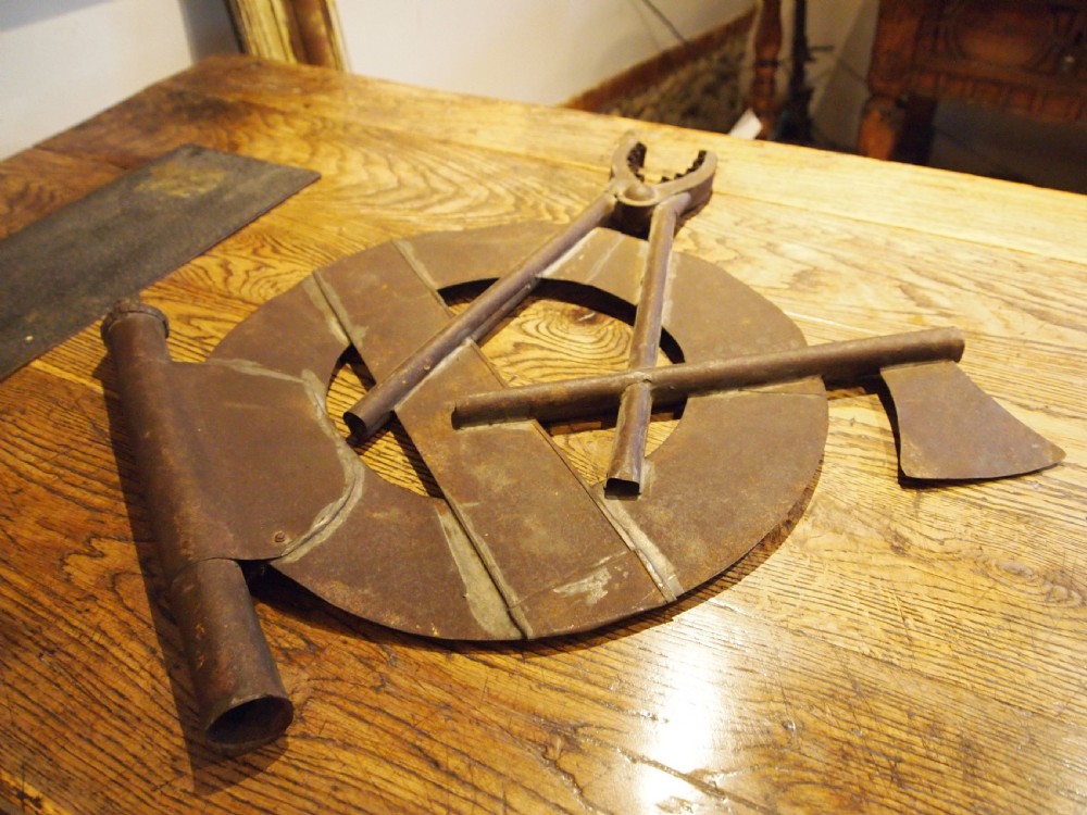 Weather Vane Quincaillerie Shop sign French metal folk art c1890 View X