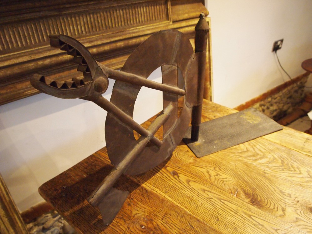 Weather Vane Quincaillerie Shop sign French metal folk art c1890 View XI