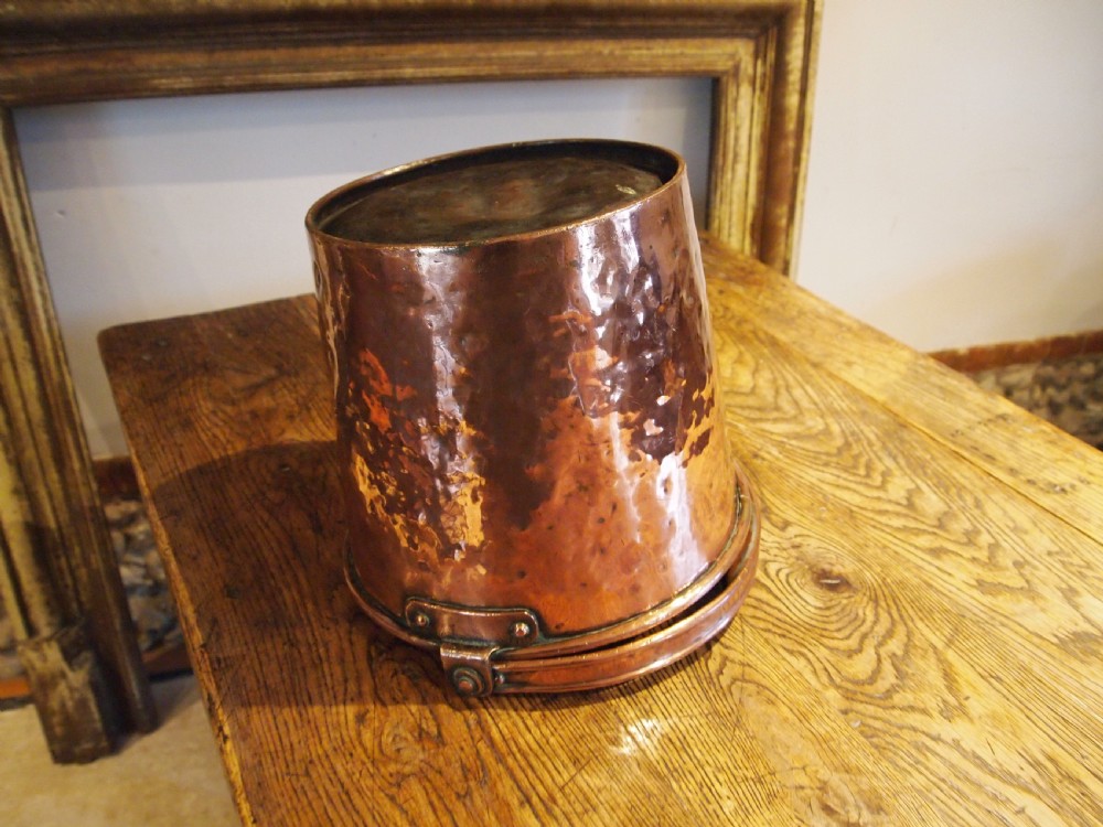 Bucket very rare George III Copper large stunning condition c1810 View V