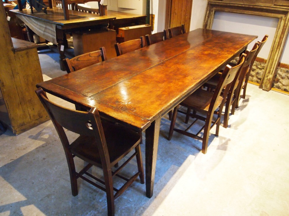 Table stunning French Oak refectory dining large farmhouse c1860 View II