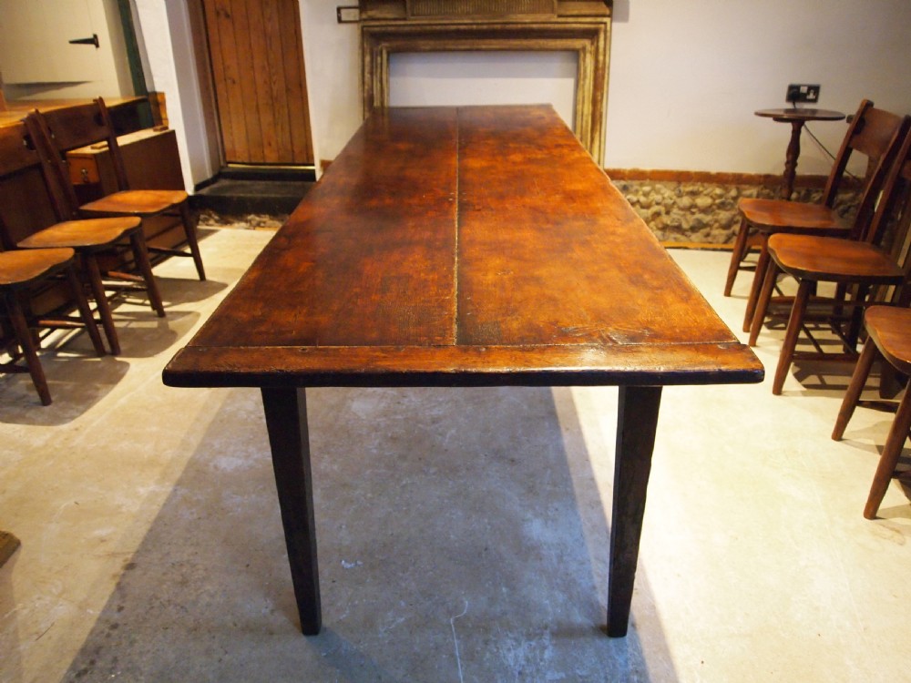 Table stunning French Oak refectory dining large farmhouse c1860 View VI
