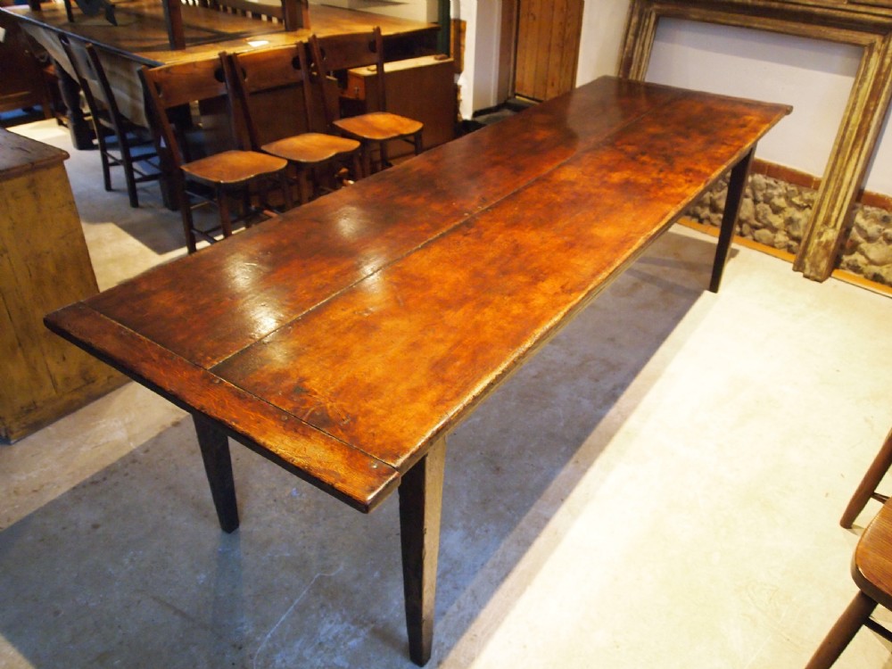 Table stunning French Oak refectory dining large farmhouse c1860 View VII