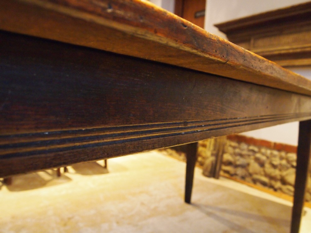 Table stunning French Oak refectory dining large farmhouse c1860 View XI