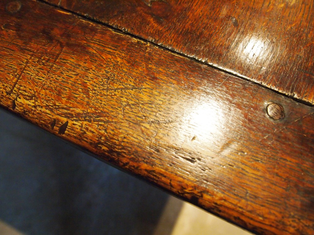 Table stunning French Oak refectory dining large farmhouse c1860 View XII