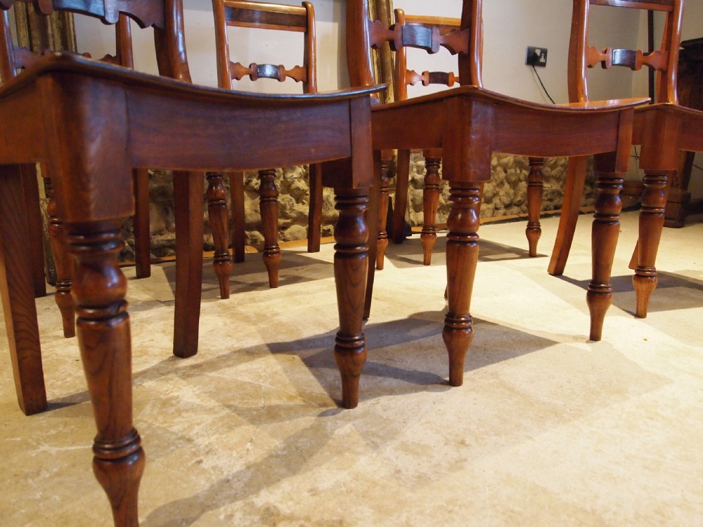 Chairs rare set of six George IV Essex bar back chairs c1820 View V