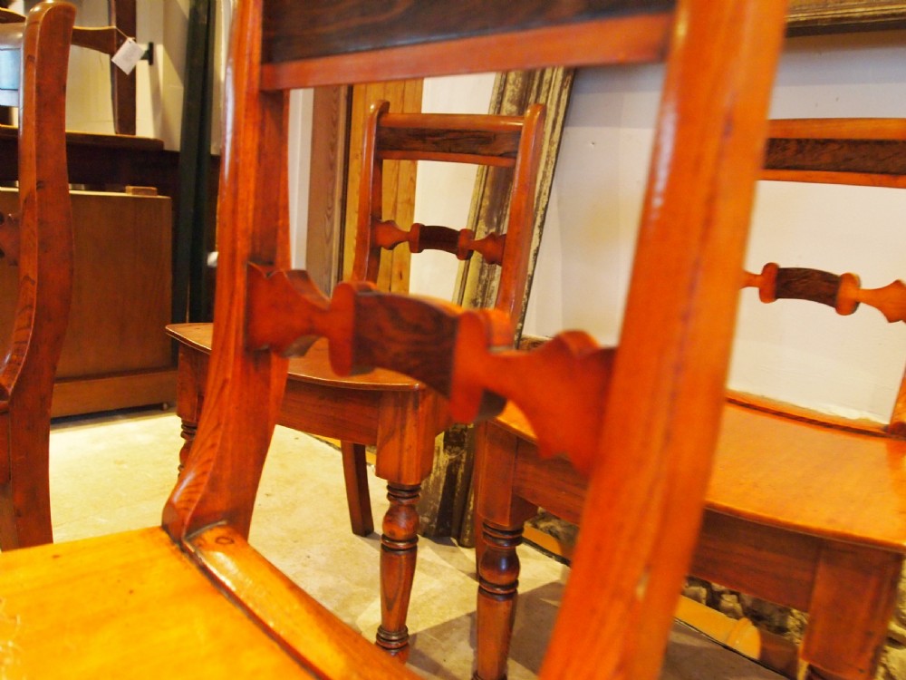 Chairs rare set of six George IV Essex bar back chairs c1820 View VII