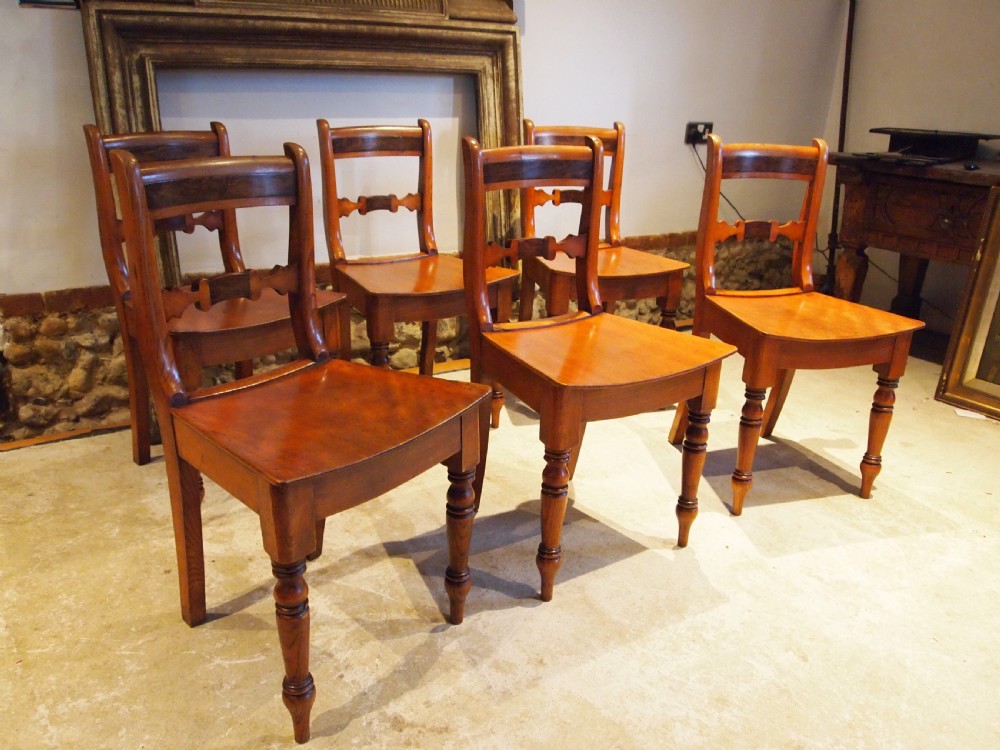 Chairs rare set of six George IV Essex bar back chairs c1820 View X