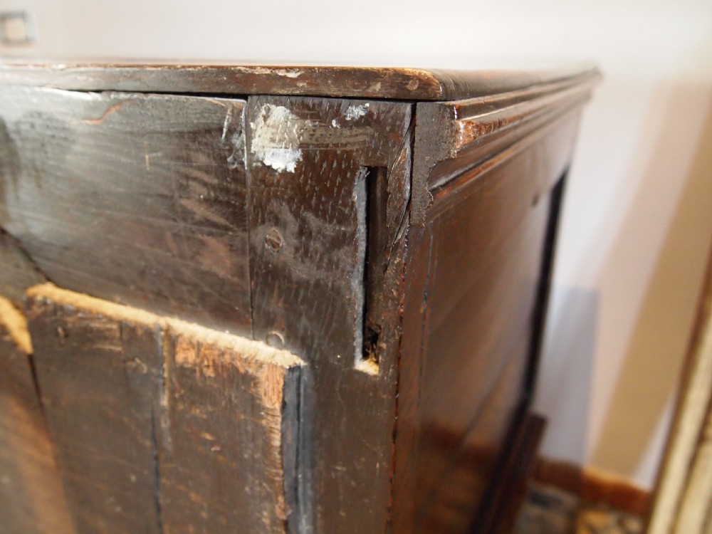 Chest of drawers stunning rare Charles II Oak c1680 View XI