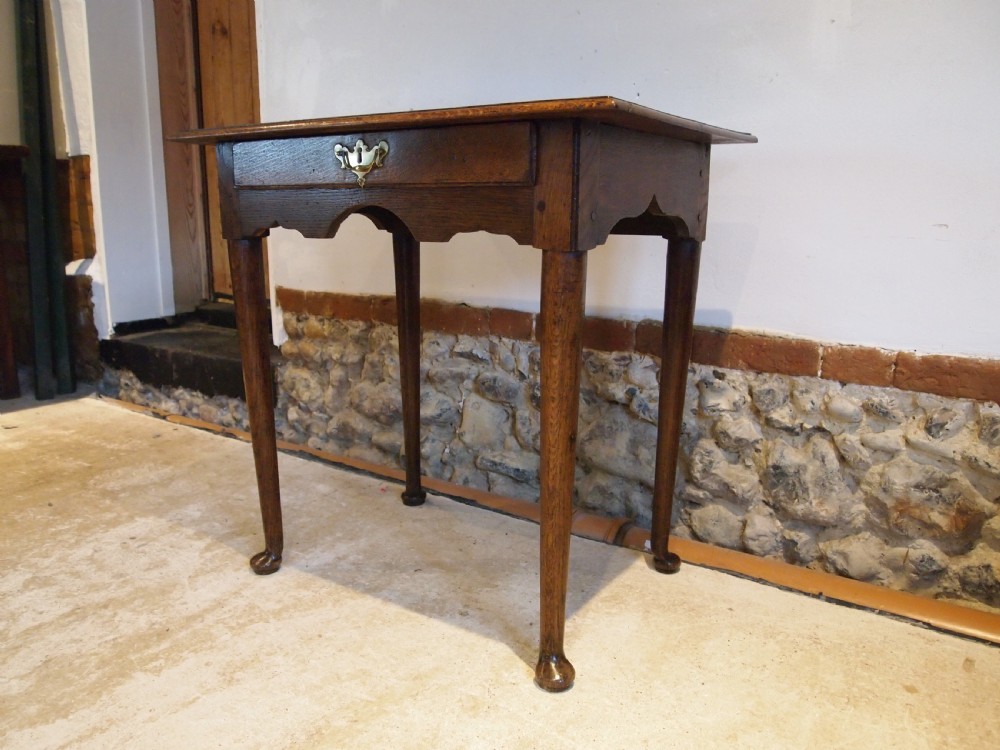 Table Lowboy charming George II Oak c1740 View XV